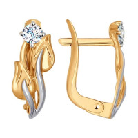 Серьги из золота с фианитами 6226