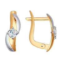 Серьги из золота с фианитами 6215