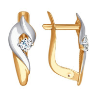 Серьги из золота с фианитами 5948