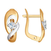 Серьги из золота с фианитами 5929