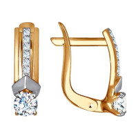 Серьги из золота с фианитами 5572