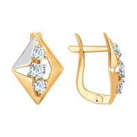 Серьги из золота с фианитами 5924