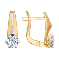 Серьги из золота с фианитами 5035