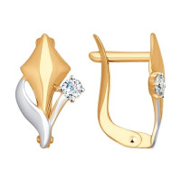 Серьги из золота с фианитами 5915