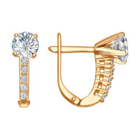 Серьги из золота с фианитами 4548