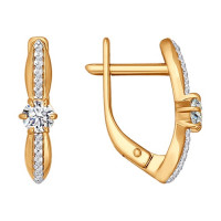 Серьги из золота с фианитами Светящаяся Искра 4446