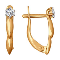 Серьги из золота с фианитами 4289