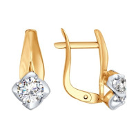 Серьги из золота с фианитами 4836 - Искрящиеся мечты