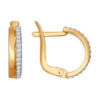 Серьги из золота с фианитами 3859