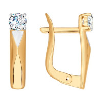 Серьги из золота с фианитами 3855