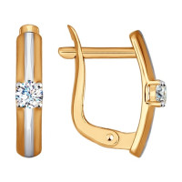 Серьги из золота с фианитами 3853