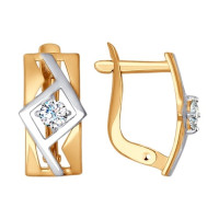 Серьги из золота с фианитами 5624