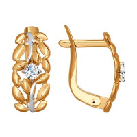 Серьги из золота с фианитами 6245