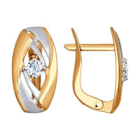 Серьги из золота с фианитами 6243