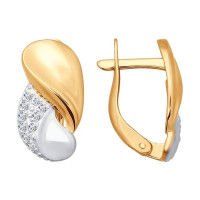 Серьги из золота с фианитами 8667