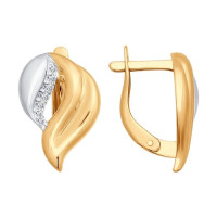 Серьги из золота с фианитами Блеск вечерней звезды 8664