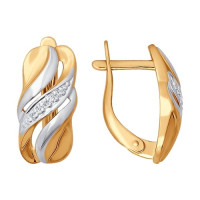 Серьги из золота с фианитами «Сияние звезд» 8660