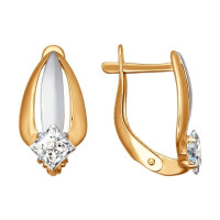 Серьги из золота с фианитами 10004