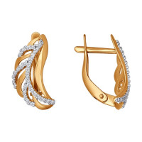 Серьги из золота с фианитами 10731