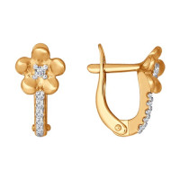 Серьги из золота с фианитами 18211