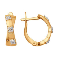 Серьги из золота с фианитами 18169