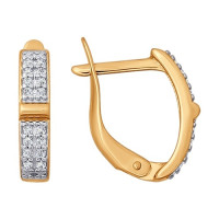 Серьги из золота с фианитами 18167