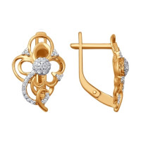 Серьги из золота с фианитами 18371