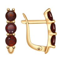 Серьги из золота с гранатами Сияние редкости 6283