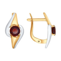 Серьги из золота с гранатами 5701