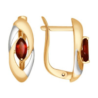 Серьги из золота с гранатами 5354