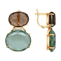 Серьги из золота с миксом камней 8840