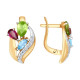 Серьги из золота с миксом камней 4900