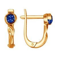 Серьги из золота с сапфирами 12745
