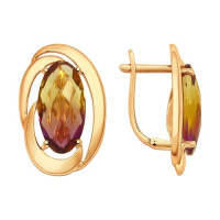 Серьги из золота с ситаллами