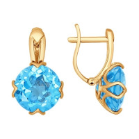 Серьги из золота с топазами Небесное сияние 8751