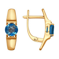 Серьги из золота с топазами 7000