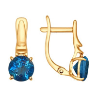 Серьги из золота с топазами 6743