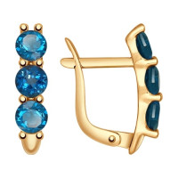 Серьги из золота с топазами 6003
