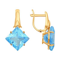 Серьги из золота с топазами 17726