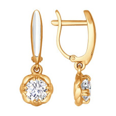 Серьги из золота со Swarovski Zirconia