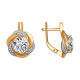 Серьги из золота со Swarovski Zirconia 9992