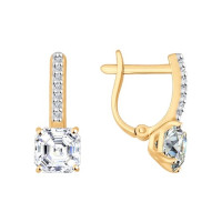 Серьги из золота со Swarovski Zirconia 8139