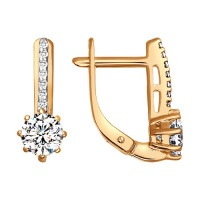 Серьги из золота со swarovski zirconia 18363