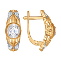 Серьги из золота со Swarovski Zirconia 7556