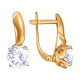 Сияние изысканных сердец: Серьги из золота со Swarovski Zirconia 7536