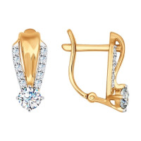 Серьги из золота со Swarovski Zirconia 7514