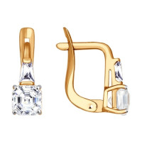 Серьги из золота со Swarovski Zirconia 6231