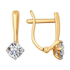 Серьги из золота со Swarovski Zirconia