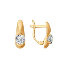Серьги из золота со Swarovski Zirconia