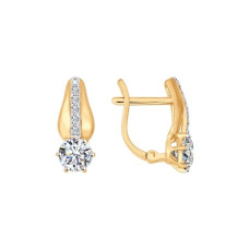 Серьги из золота со Swarovski Zirconia